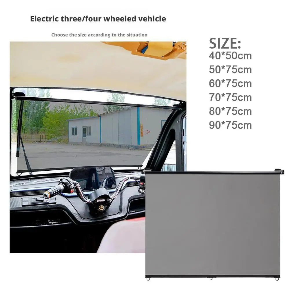 Truck Windshield Sunshade Telescopic Windshield Anti-UV Sunshade For Truck High-Definition Sun Protection Shade