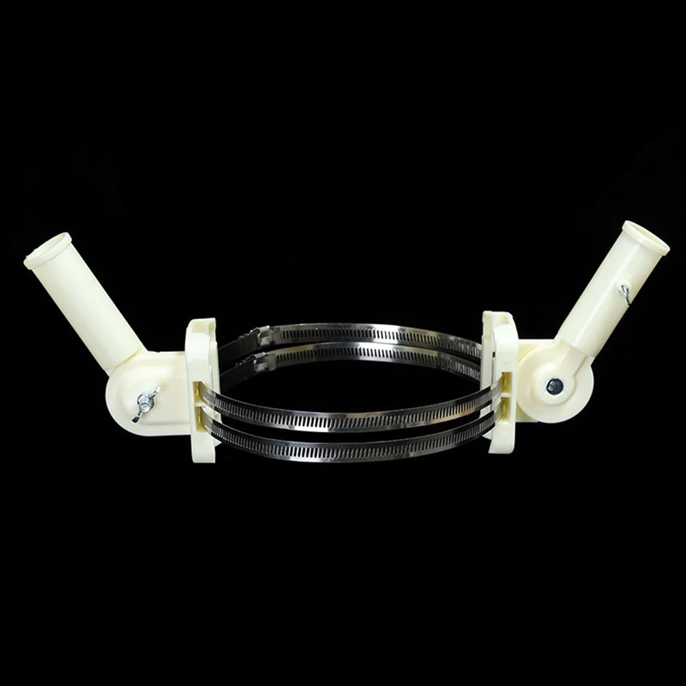 

1pc Flagpole Holder Durable Plastic Flag Post Bracket Outdoor Mount Fixator For Porch Garden School Balcony Display Use