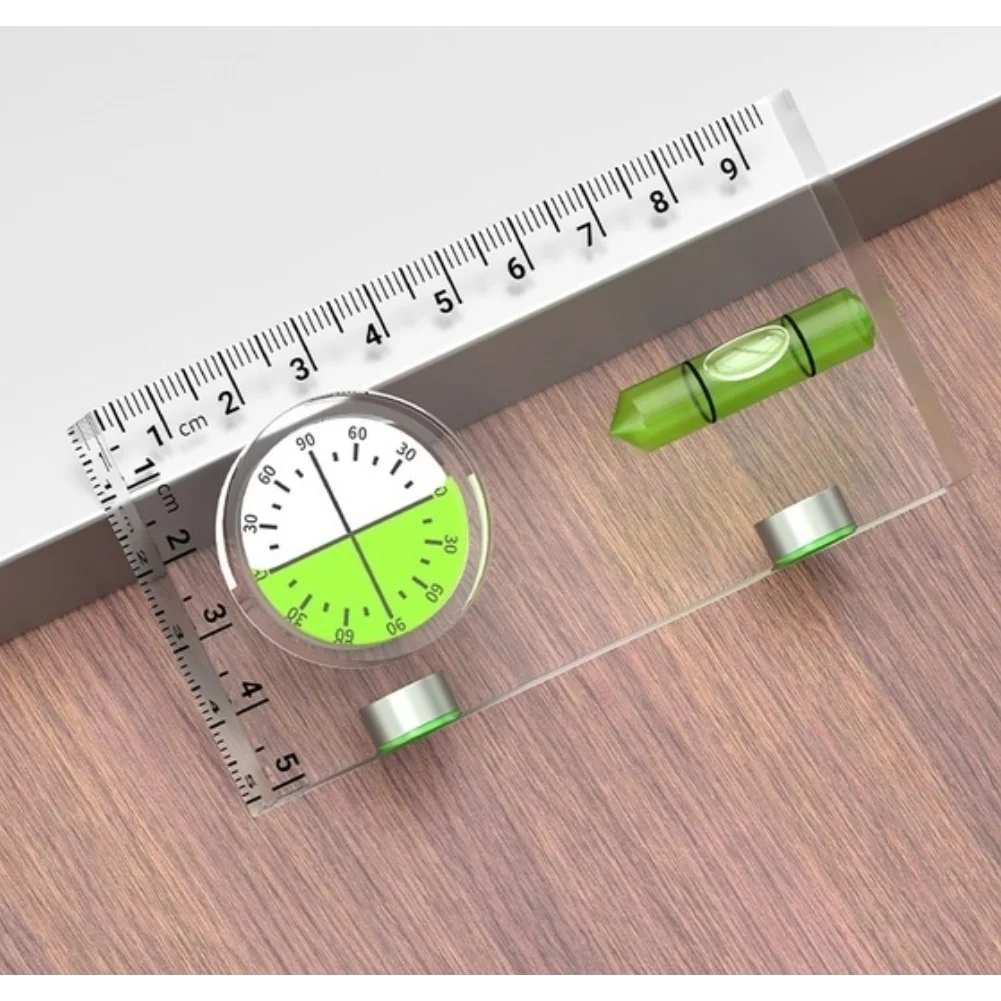Image of 1 Stück Nivellierlineal für Acryl, für Mini-Nivelliergerät mit starkem Magnet, horizontale und vertikale Winkelmesswerkzeuge