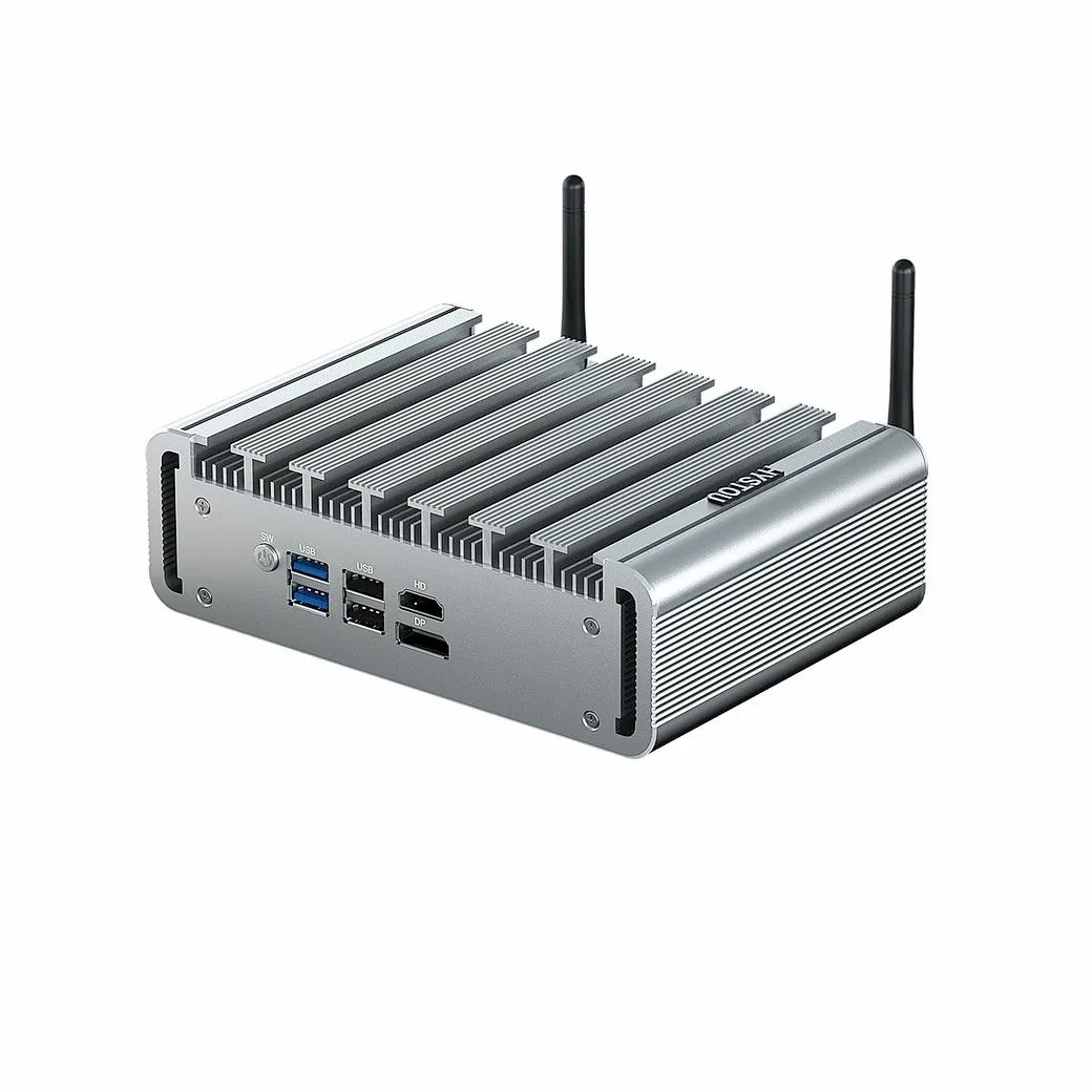 Imagem -02 - Industrial Industrial Firewall Mini pc pc Suporta Windows 10 Intel N100 Lan N100®gráficos Uhd Ddr5