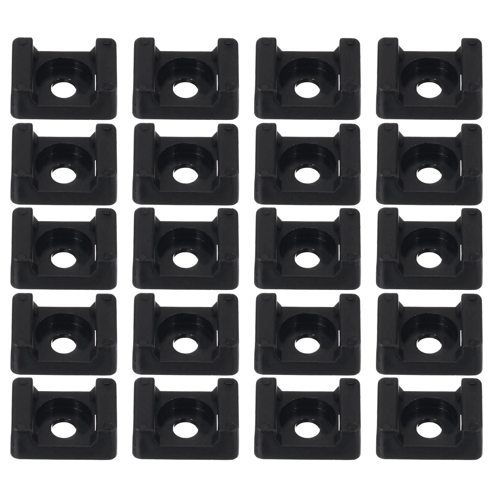 120 Pcs Thread Holder Cable Tie Wire Seat Bundle Mount Base Black Nylon