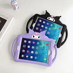 Cartoon Cute Kuromi Melody Cover pour iPad, 10e, 10.9, 9e, 8e, 7e, 10.2 génération, Mini 4, 5, 6, Silicone, Support, Poignée, Funda