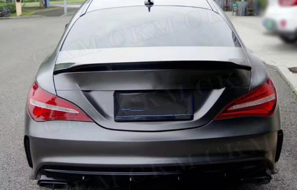 

Углеродное волокно для Mercedes Benz CLA45 W117 C117 CLA 200 250 260 седан 4-дверный 2013-2019 FRP материал задний спойлер багажника крылья