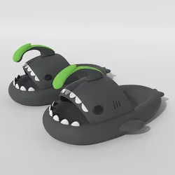 Luminous Shark Slippers Man Women Lantern Fish Slides Glowing Sandals Summer Adults Outdoor Beach Thick Sole Flip Flops