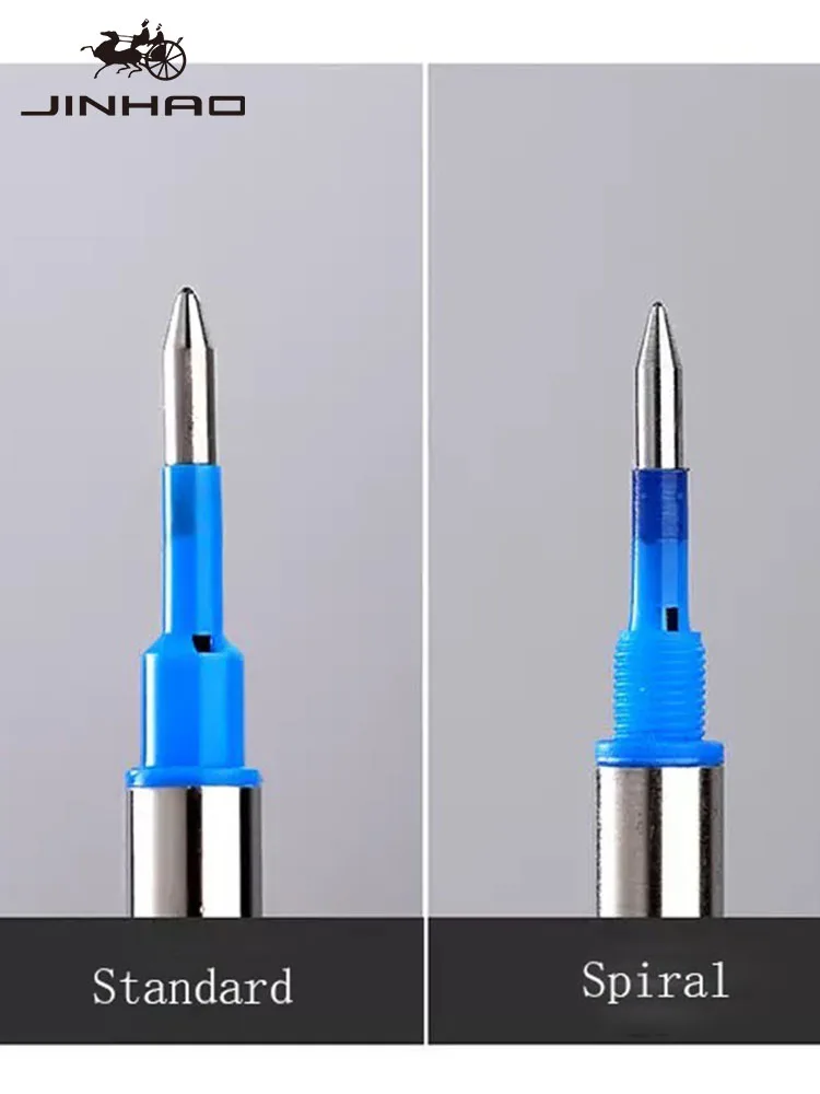 5 Stück Jinhao Gel-Tintenminen für Kugelschreiber, perfekt für Büro und Geschäft, Executive-Stift (Standard/Spirale) (blau/schwarze Tinte)