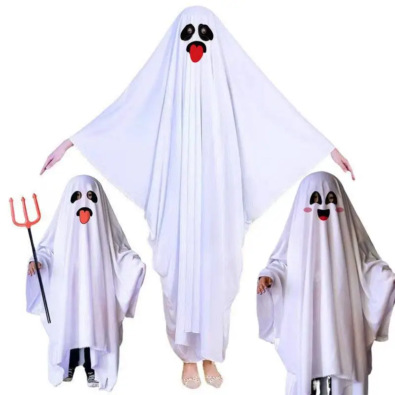 

Horror Costume Party Ghost Dress up Adult Children's Masquerade Ball White Ghost Outfit Cross-Border Halloween Costume