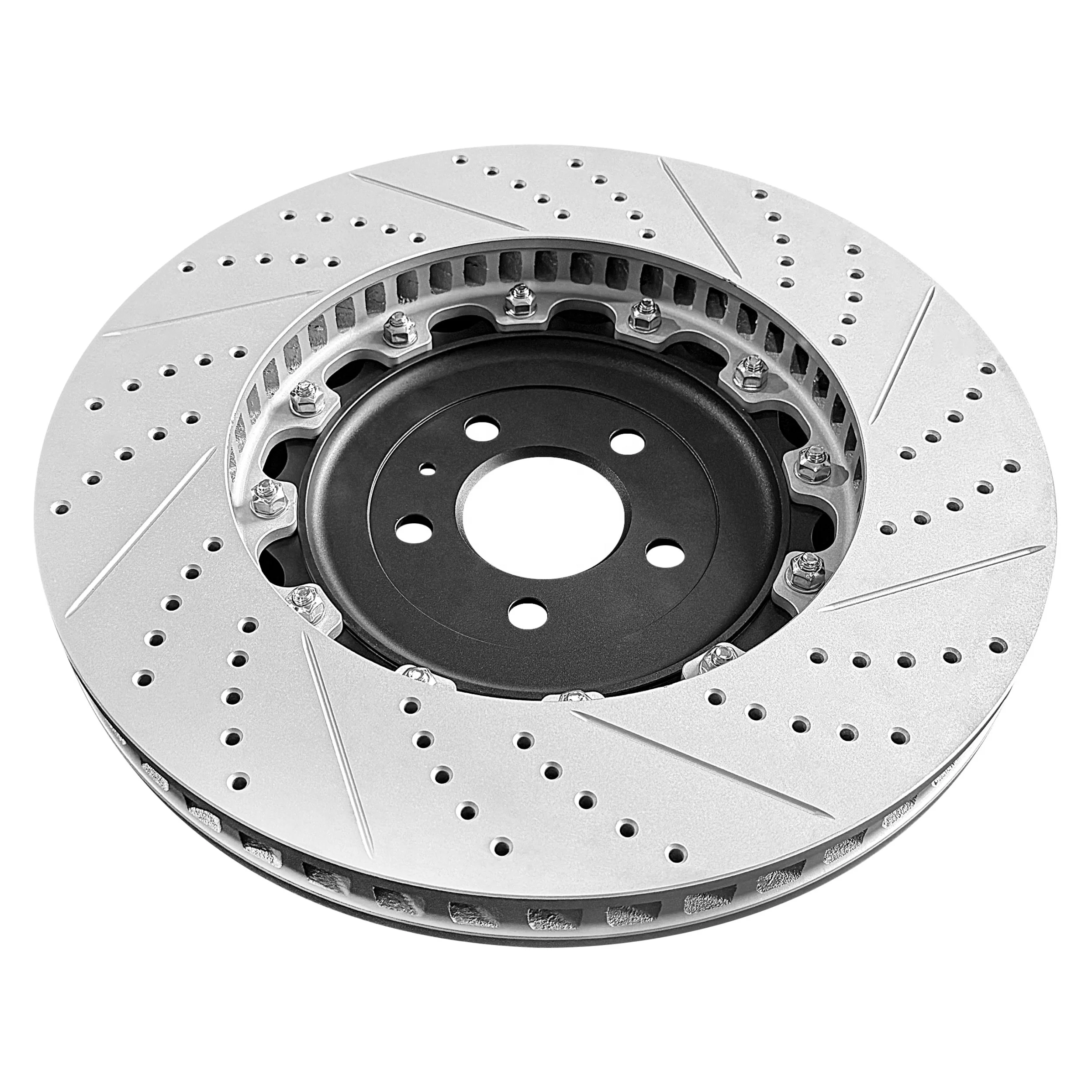 จานเบรก 2 ชิ้น รุ่นใหม่ ปี 2026 สำหรับรถยนต์ออดี้ รุ่น Cus tom Front 4H0615301AL ขนาด 400 มม. หนา 38 มม.