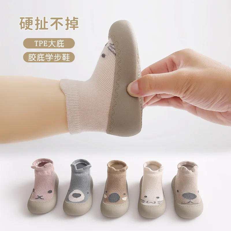 

Baby Socks Shoes Infant Cute Cartoon Kids Boy Shoes Soft Rubber Sole Child Floor Sneaker Toddler Girls First Walker