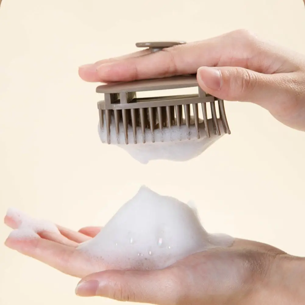 1Pcs Silicone Shampoo Brush Head Scalp Massage Comb Hair Washing Body Massage Shower Brush Salon Tool