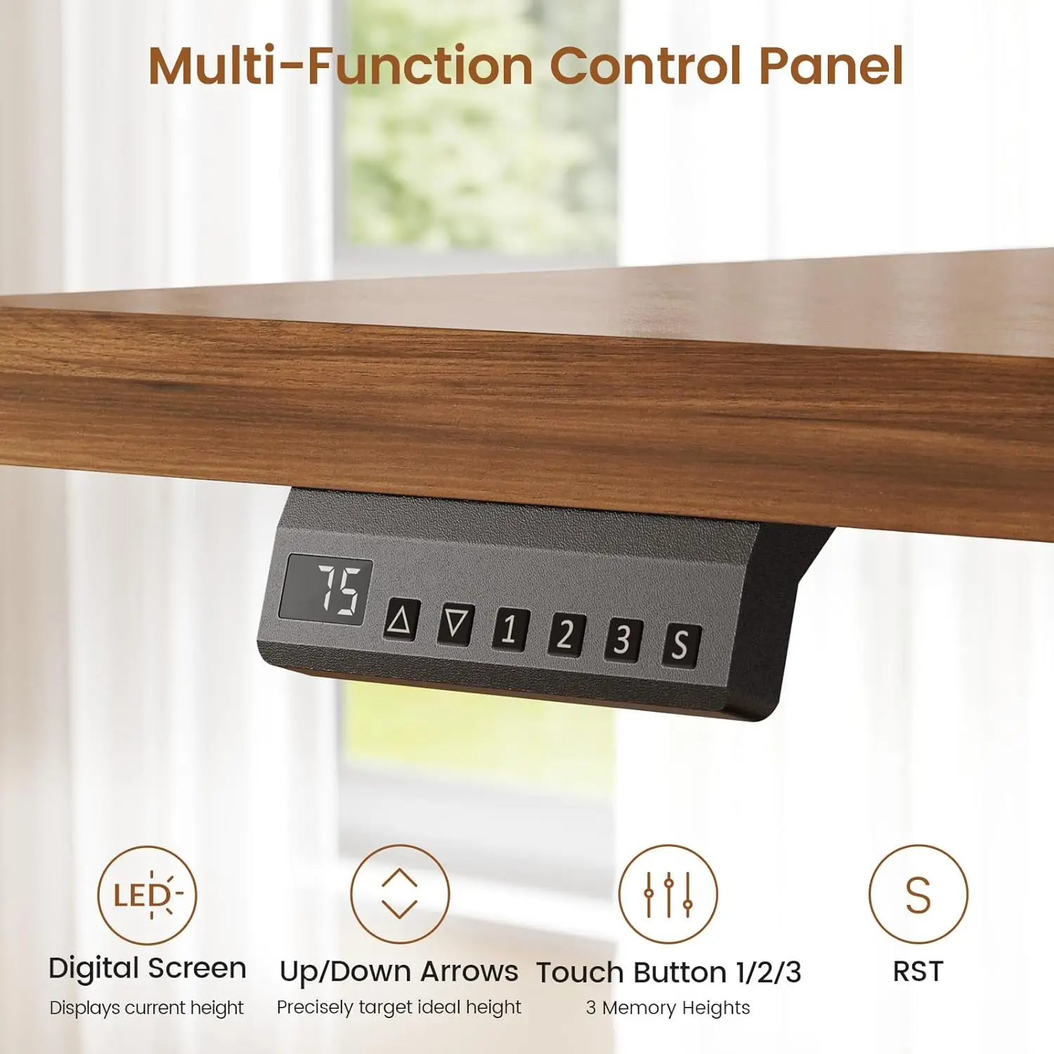 Electric Standing Desk with 6 Drawers, 55" Adjustable Stand up Desk with Storage, Computer Desks with Power Outlets, Customized