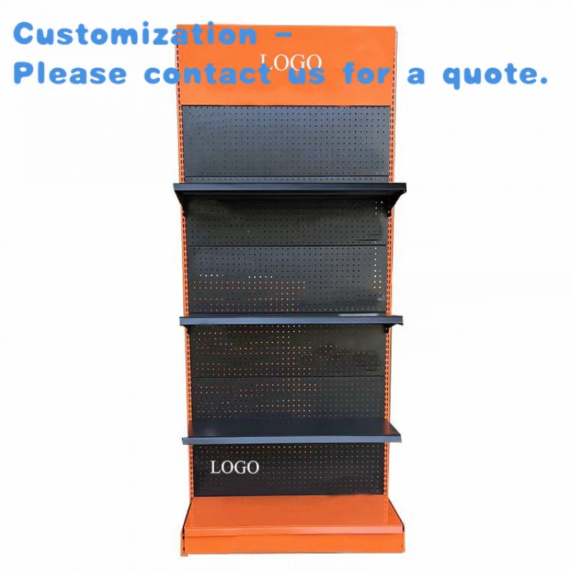 custom.Xingye Factory Custom Metallic Supermarket Rack Heavy Duty Slatwall Shelves Grocery Food Pharmacy Store in Custom Siz