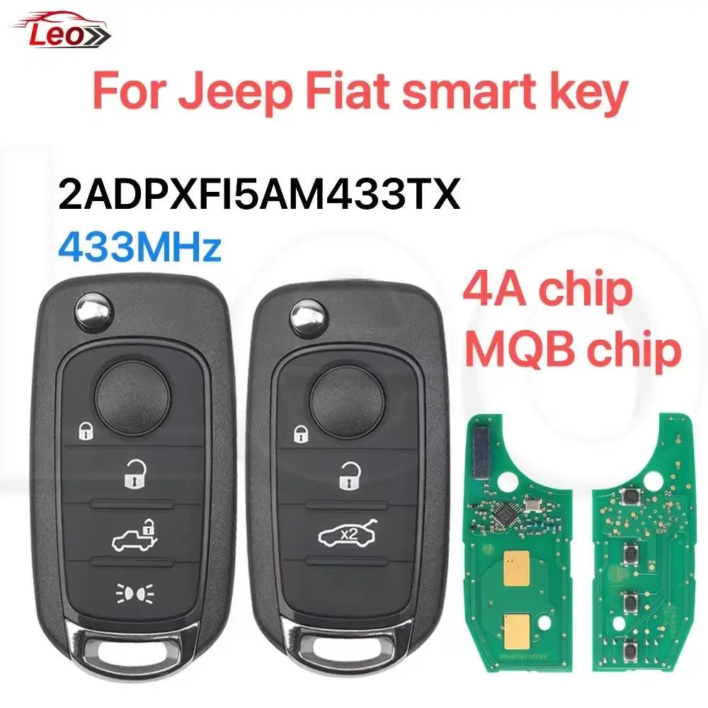 

Оригинальный выкидной ключ-пульт Leo FCC:2ADPXFI5AM433TX 4A/MQB48 433 МГц SIP22 для автомобилей JEEP Fiat 500X Egea Tipo Toro Crono 2016+