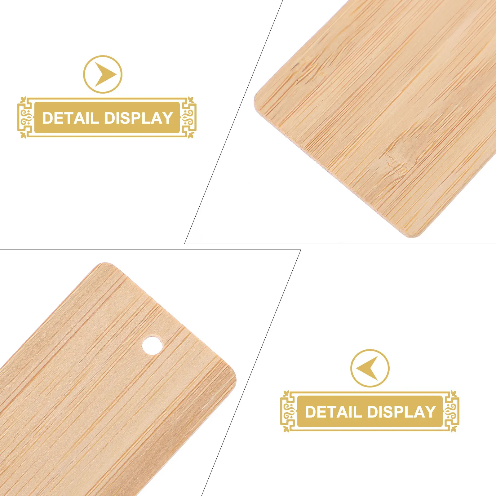 

10Pcs Bamboo Bookmarks Blank DIY Craft Hanging Tags with Holes Smooth Edges for Party Classroom Decoration Ornaments