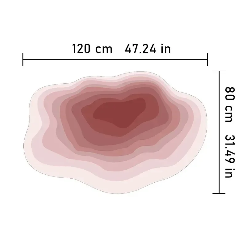 Роскошные Дизайнерские ковры MiRcle для гостиной, милые градиентные нестандартные декоративные прикроватные Коврики для спальни, Нескользящие