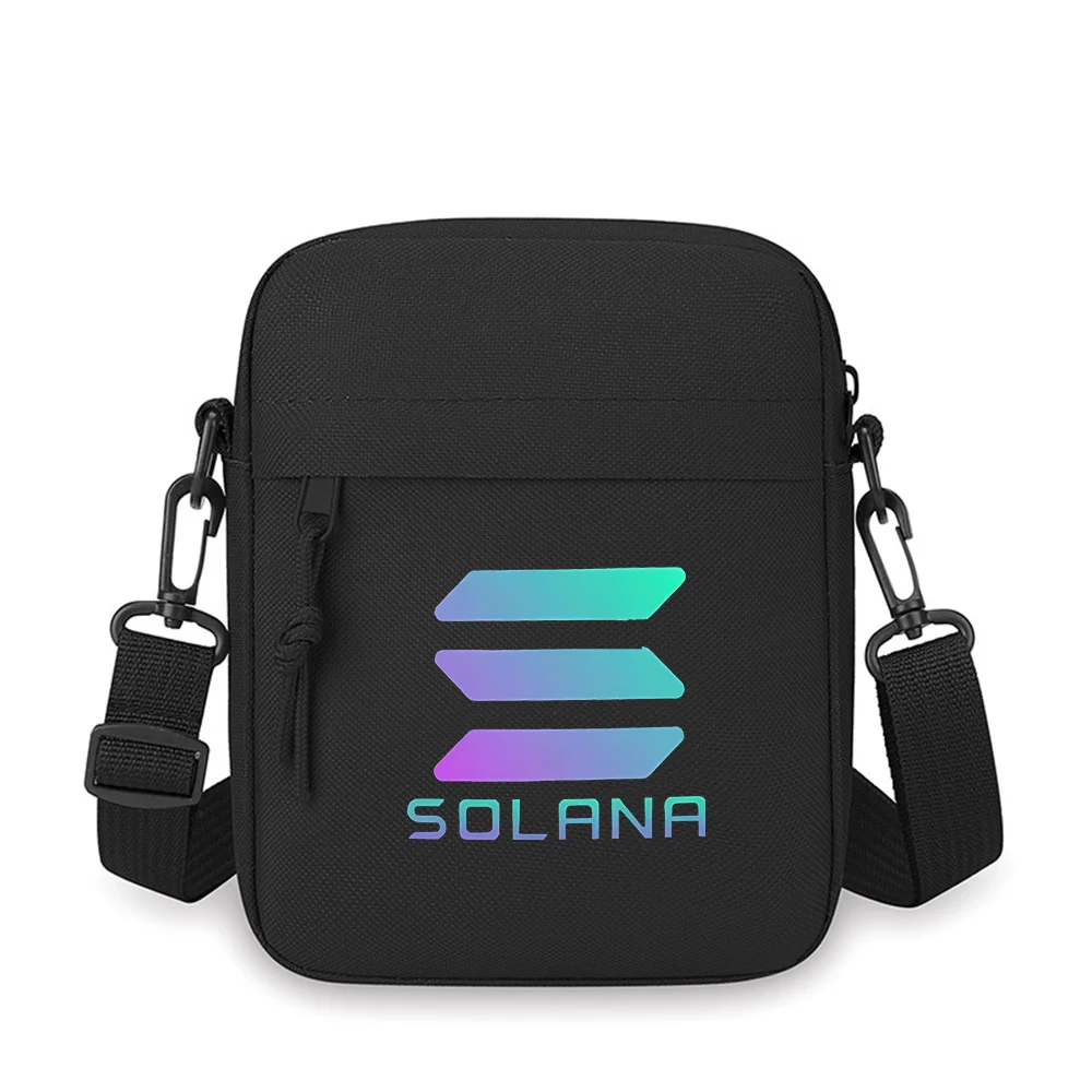 

Gradient shapes symbol crypto currency Solana Men Crossbody Bag Single Shoulder Women Cartoon Anime Film Printing Design Unisex