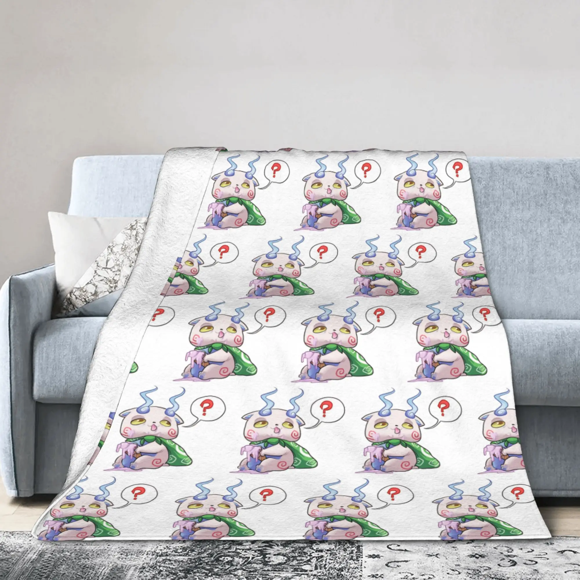 Yokai Watch Game Blankets Flannel All Season Komasan Breathable Ultra-Soft Throw Blanket for Home Bedroom Bedding Throws