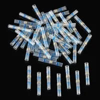 100PCS Waterproof Soldering Sleeve Terminals Blue Seal Heat Shrink Butt Connectors Electrical Wire Connector Cable Terminals