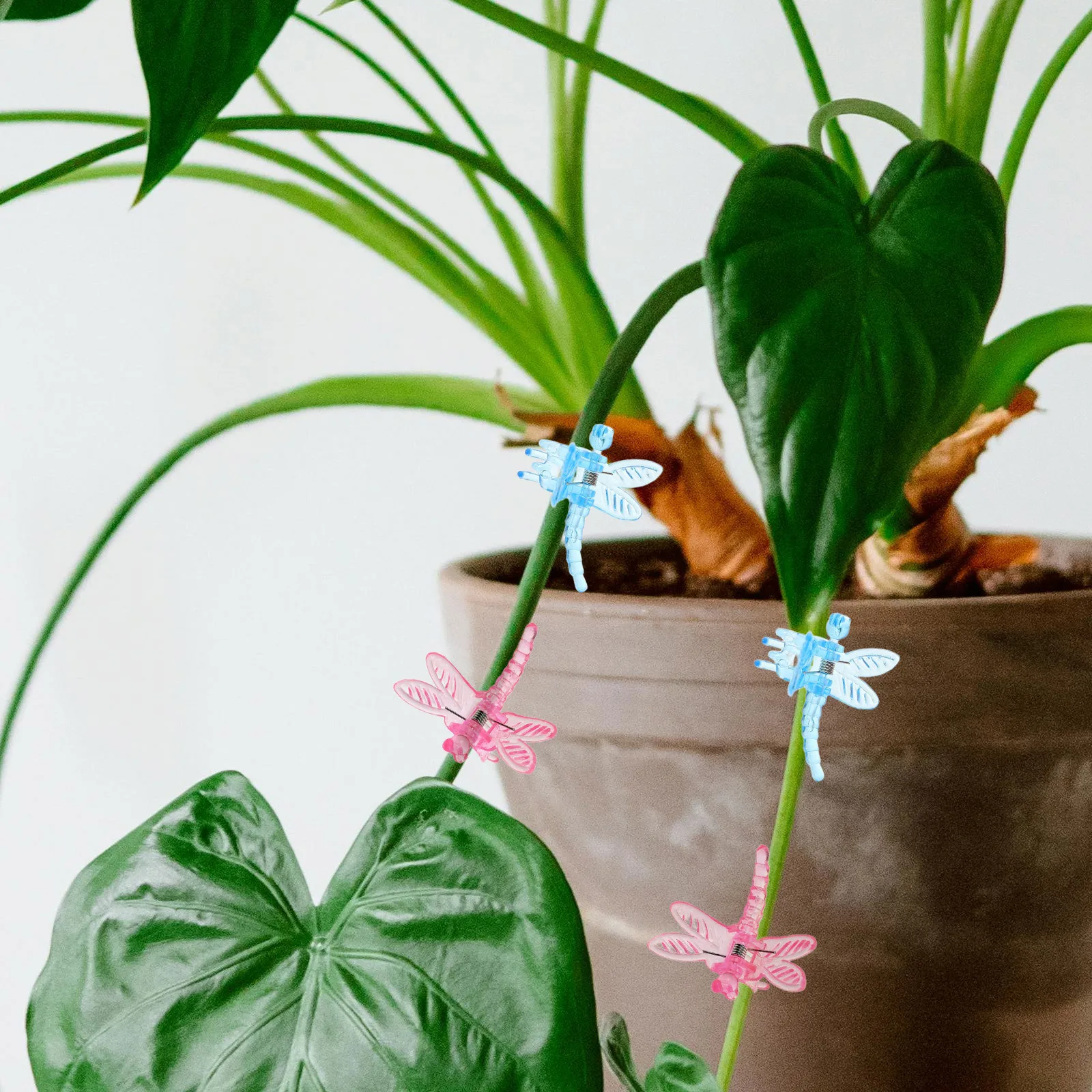 30 قطعة مقاطع الأوركيد فراشة لدعم النباتات الديكور الداخلي اليعسوب زهرة الكرمة كليب حديقة النبات دعم كليب #4