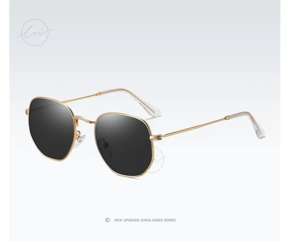 LM Neue Mode Frauen Hexagon Sonnenbrille Männer Retro Polarisierte Fahren Beschichtung Spiegel Sonnenbrille Goggle UV400 Brillen gafas de sol – Detail 11