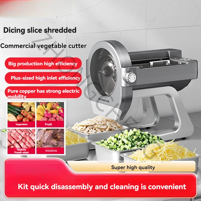 

Коммерческая автоматическая многофункциональная овощерезка-измельчитель для нарезки картофеля и овощей кубиками