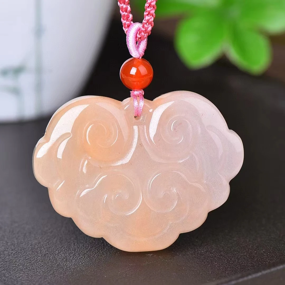 Hetian Golden Silk Jade Pendant Charms Natural Stone Pendants Jewelry Women Amulet Mascots Double-face Gemstone Jewellery