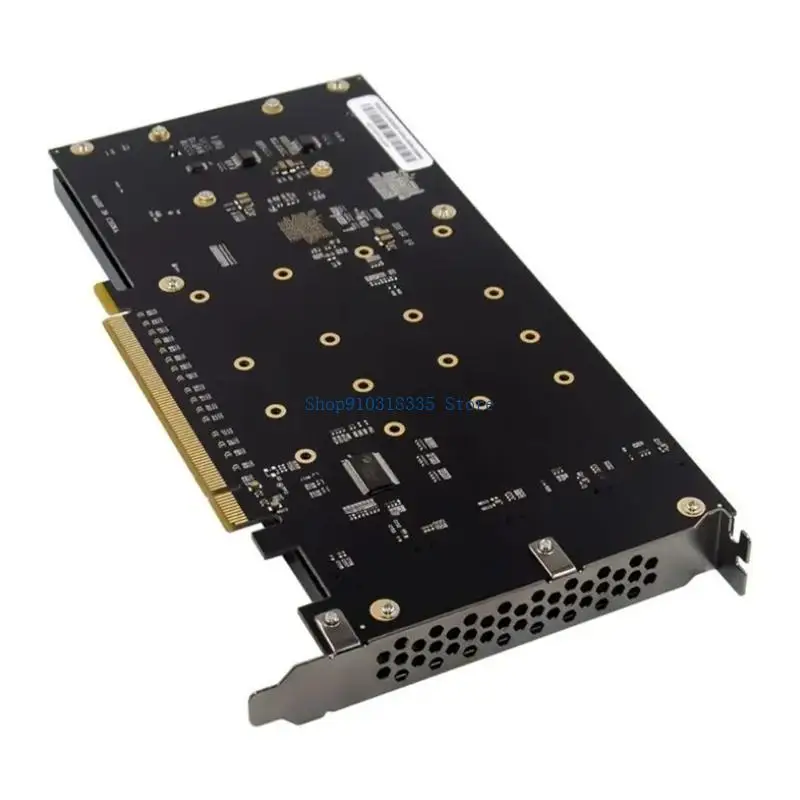 Super Fast PCIe X16 to 4 Port NVMe Expansion Card PLX8747 Control PCIe3.0