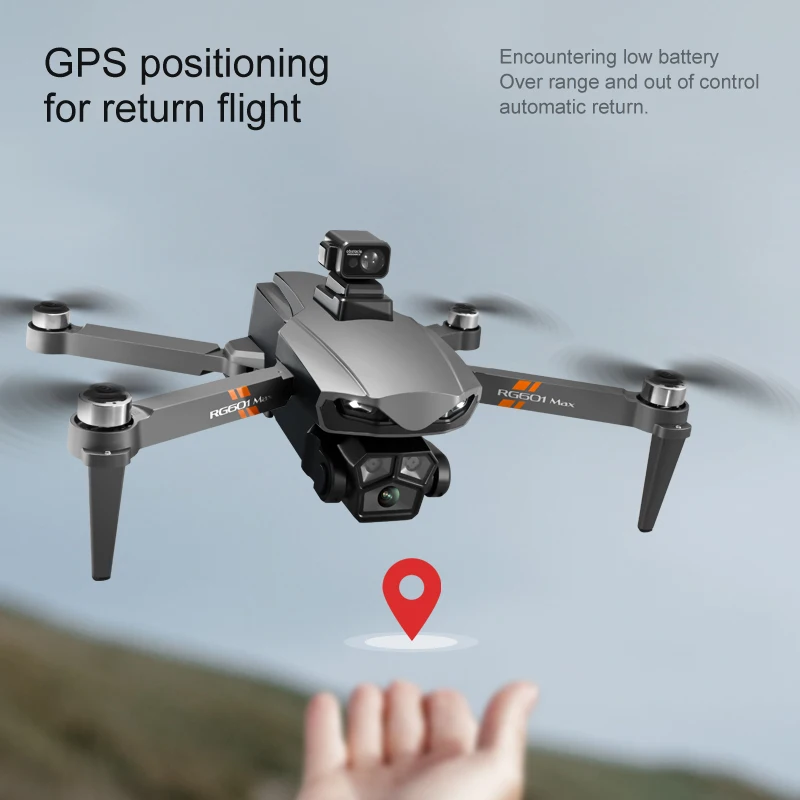 GR601MAX Gps DroneBrushless Motor GPS Return 4K 8K HD Dual Camera 360° Laser Obstacle Avoidance RC Quadcopter Drone Toy