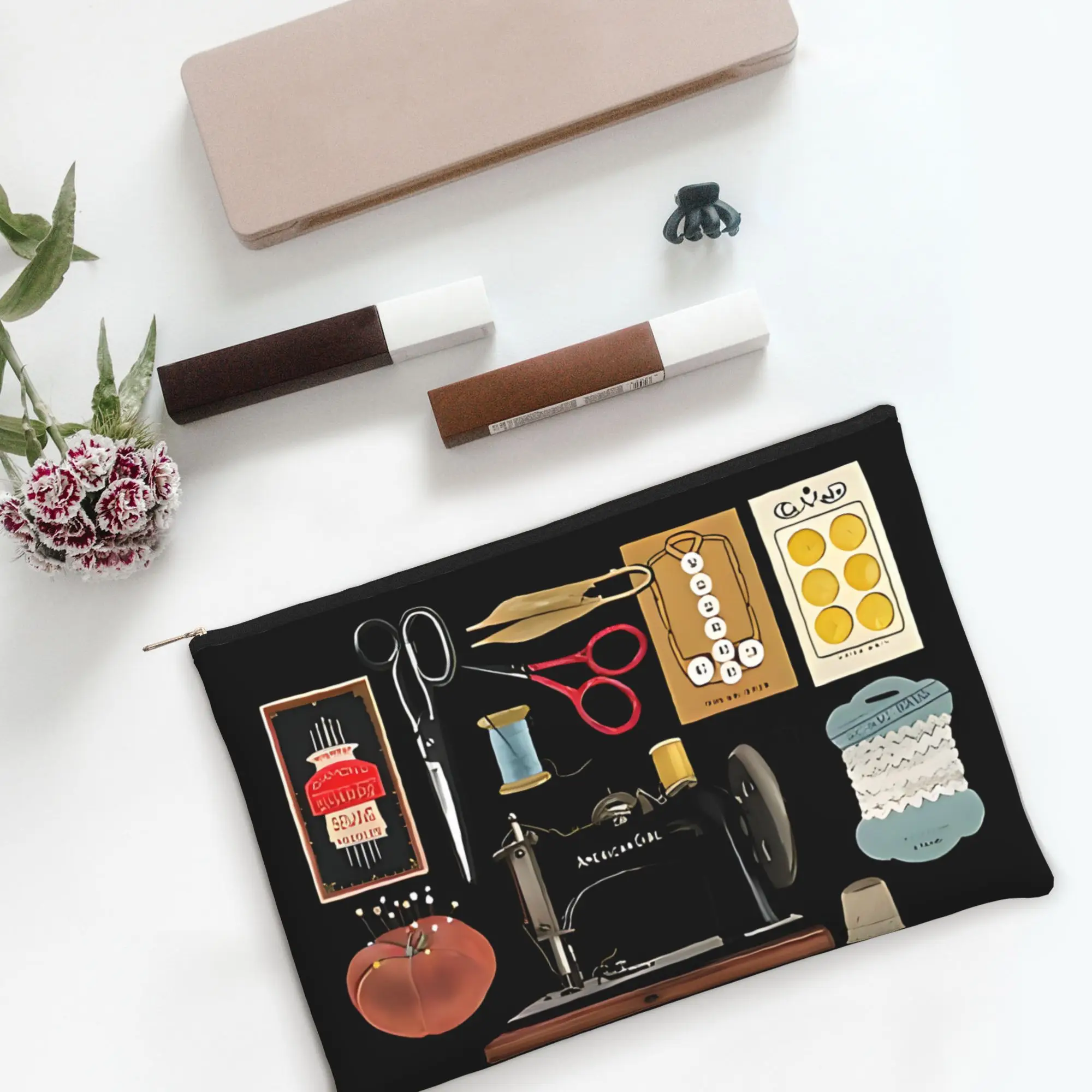 Lightweight Cute pouch Sewing Hobby Accessories Blenda Studio Transparent Makeup Bag  Toiletry Bag with Zipper