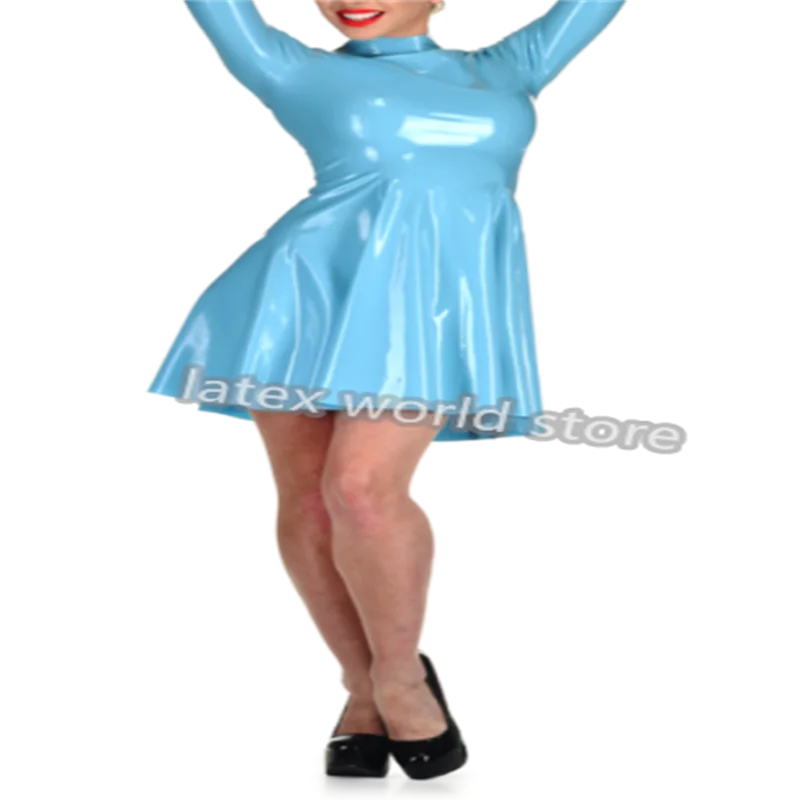 

Women Latex Dress Sexy Lingerie with Back Zip Rubber Bodysuit Halloween Party Cosplay Costumes