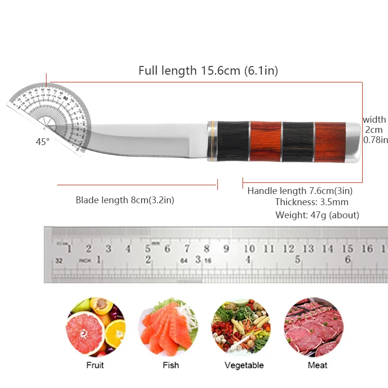 Handmade Stainless Steel Kitchen Chef Boning Knife Fishing Knife Sharp Meat Cleaver Butcher Knife Fruit Slicing Slaughter Knives