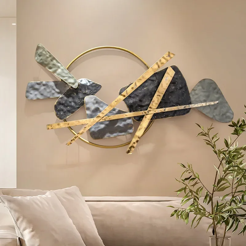 Wrought Iron Abstract Wall Art Simple Luxury Pendant Living Room Bedroom Bedside Aisle Barber Shop Home Decoration
