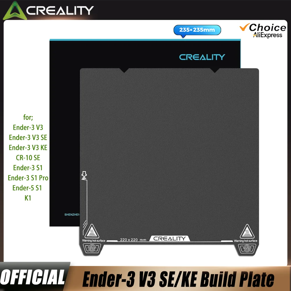 

Creality Official Ender 3 V3 SE Build Plate 235x235 mm Magnetic Flexible Spring Steel Build Plate for Ender 3/3 V2/3 V3 KE/K1