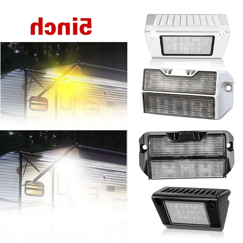 

5 inch Led RV Lights Exterior 12V RV Porch Current Led Scene Lighting Fit for RV Outdoor Camper Trailers Truck Porches Towing