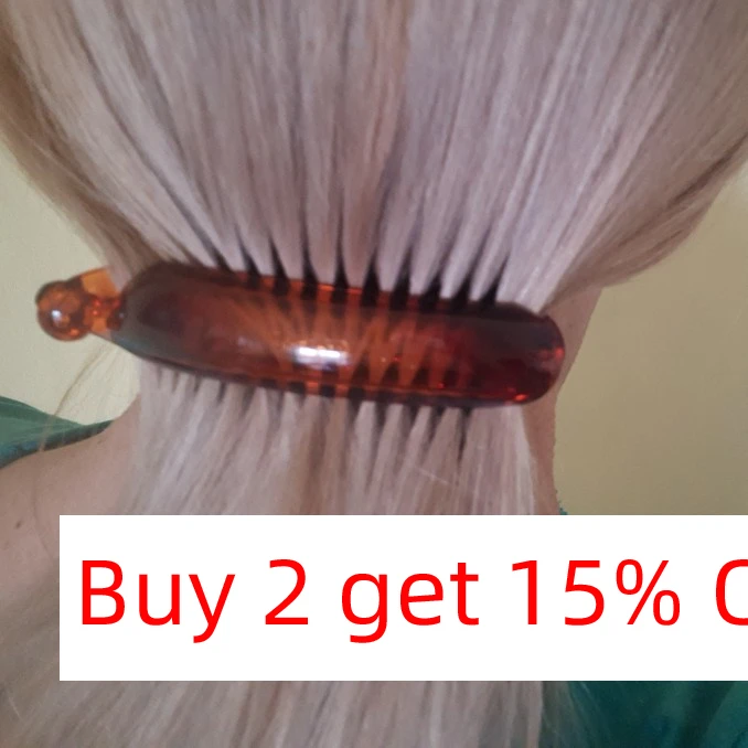 Newest Fashion Banana Hair Clip Rena Chris for Lady Black Plastic Tines Hair Pin Ponytail Holder Beauty Hair Hairgrips 9cm