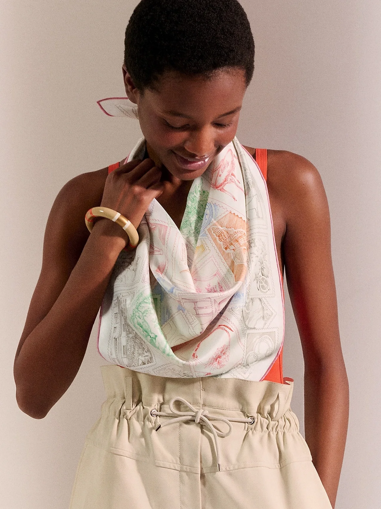 Silk Scarf  Silk Double Sided Printed Women's 90x90cm Heavyweight Multipurpose Square Scarf Faionable Accory