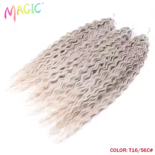 Magic Ariel Curl Hair Water Wave Twist Crochet Hair Synthetic Braid Hair Ombre Blonde 22 Inch Deep Wave Braiding Hair Extension - Image 51