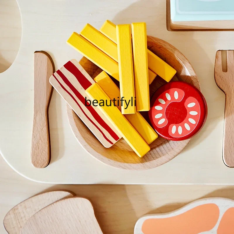 Combinazione di pasti da cucina, torte, giocattoli alimentari, casette da gioco per bambini, pasticceria per dessert occidentale