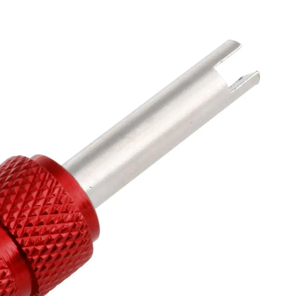 Valve Core Remover Tool with Knurled Grip Universal Metal Tire Repair Wrench for Car Truck Bicycle