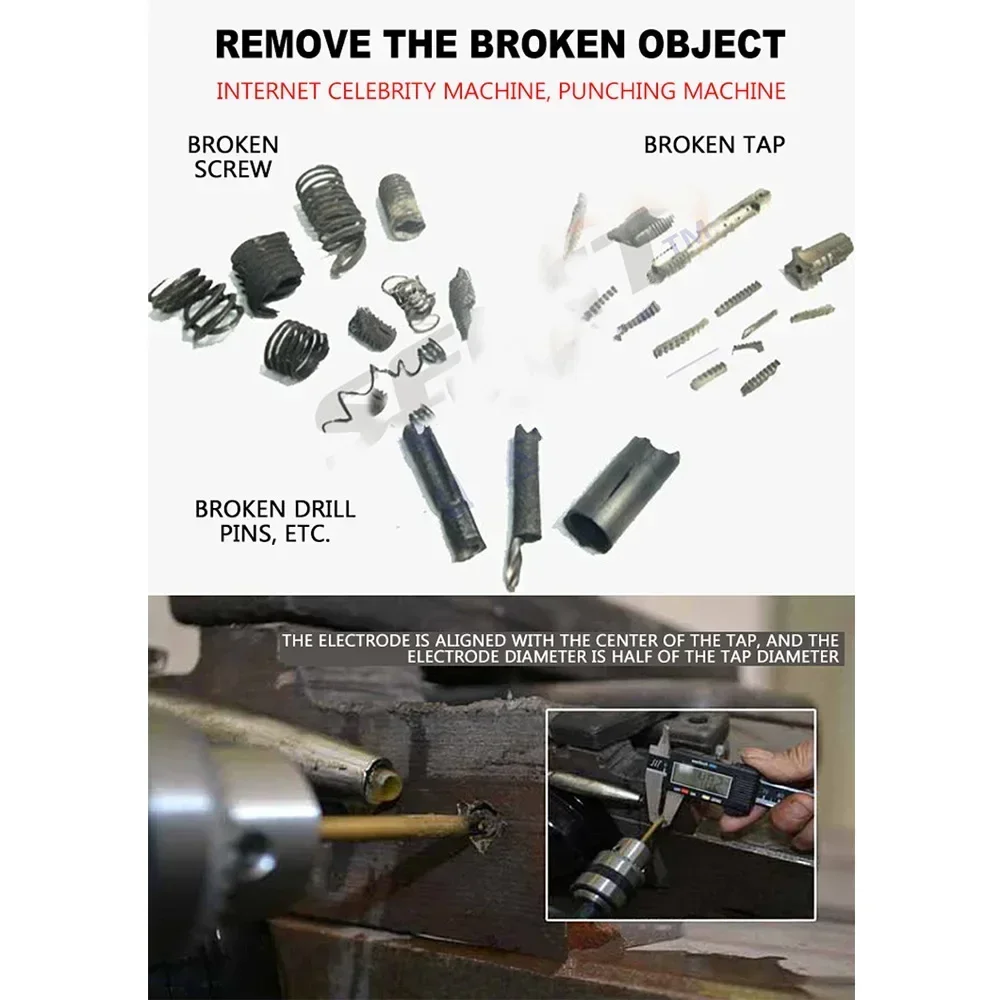 Mesin Bor Percikan Listrik Penindik EDM 400W Mesin Pemecah Keran Mesin Pemecah Sekrup Penindik Pulsa Listrik