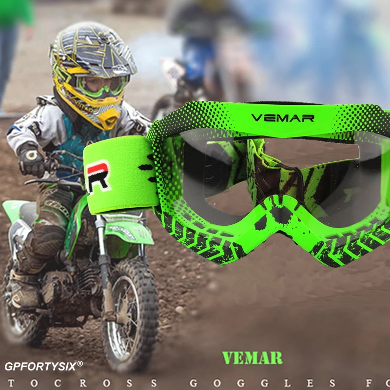 Professional Children Motocross Goggles Kids Motorcycle Glasses Kid MX MTB Off-Road Dirt Bike Child Goggles For MX Helmet