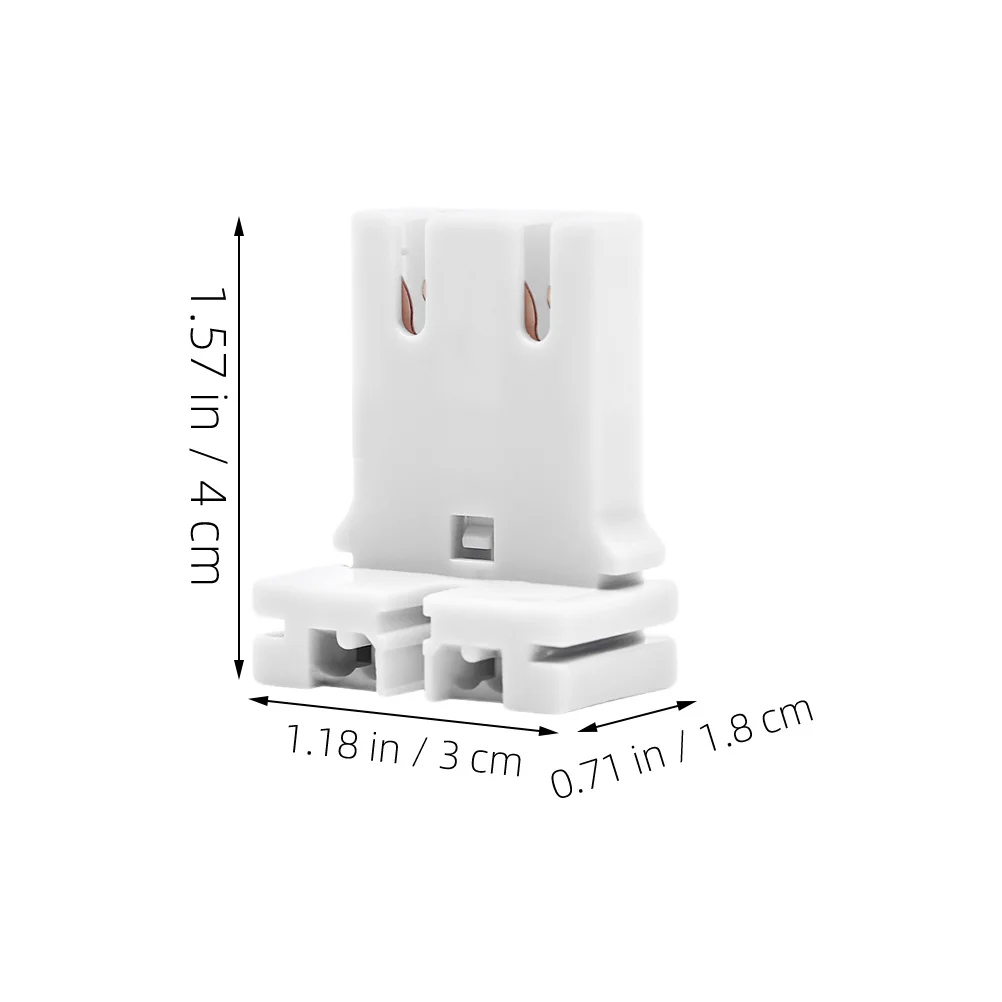 8pcs Led Test Lampholder Tombstone Light Socket For Fluorescent Tube Bracket Replacement Durable Lamp Base Tools Parts