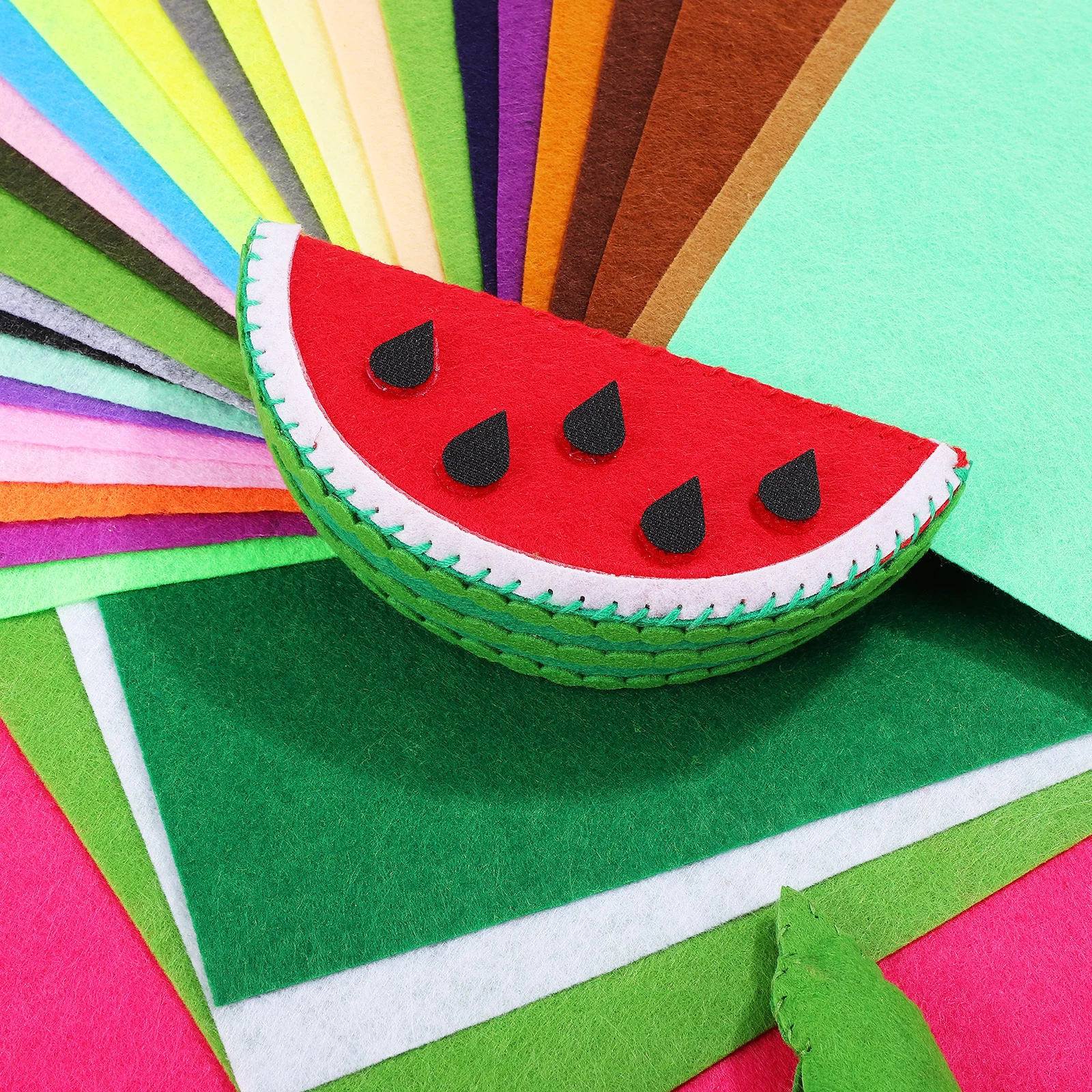 

60Pcs Colorful Felt Sheets Thin Fabric Pack Assorted Colors for Sewing Crafts Patchwork Quilting Material Felt Fabric