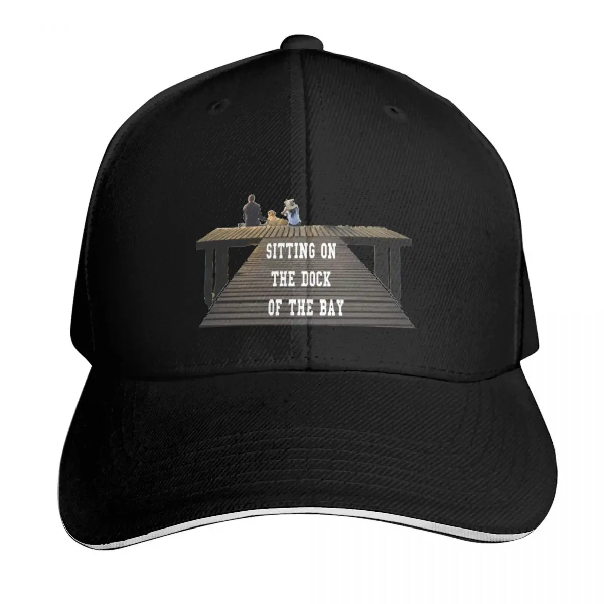 Sittin on the dock of the bay Baseball Cap Horse Hat Unique hats designer cap black For Girls Men's
