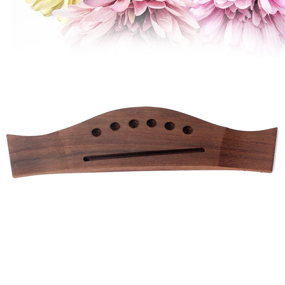 

6 Strings Guitar Bridge Acoustic Parts Replacement Saddle Ballad Coffee