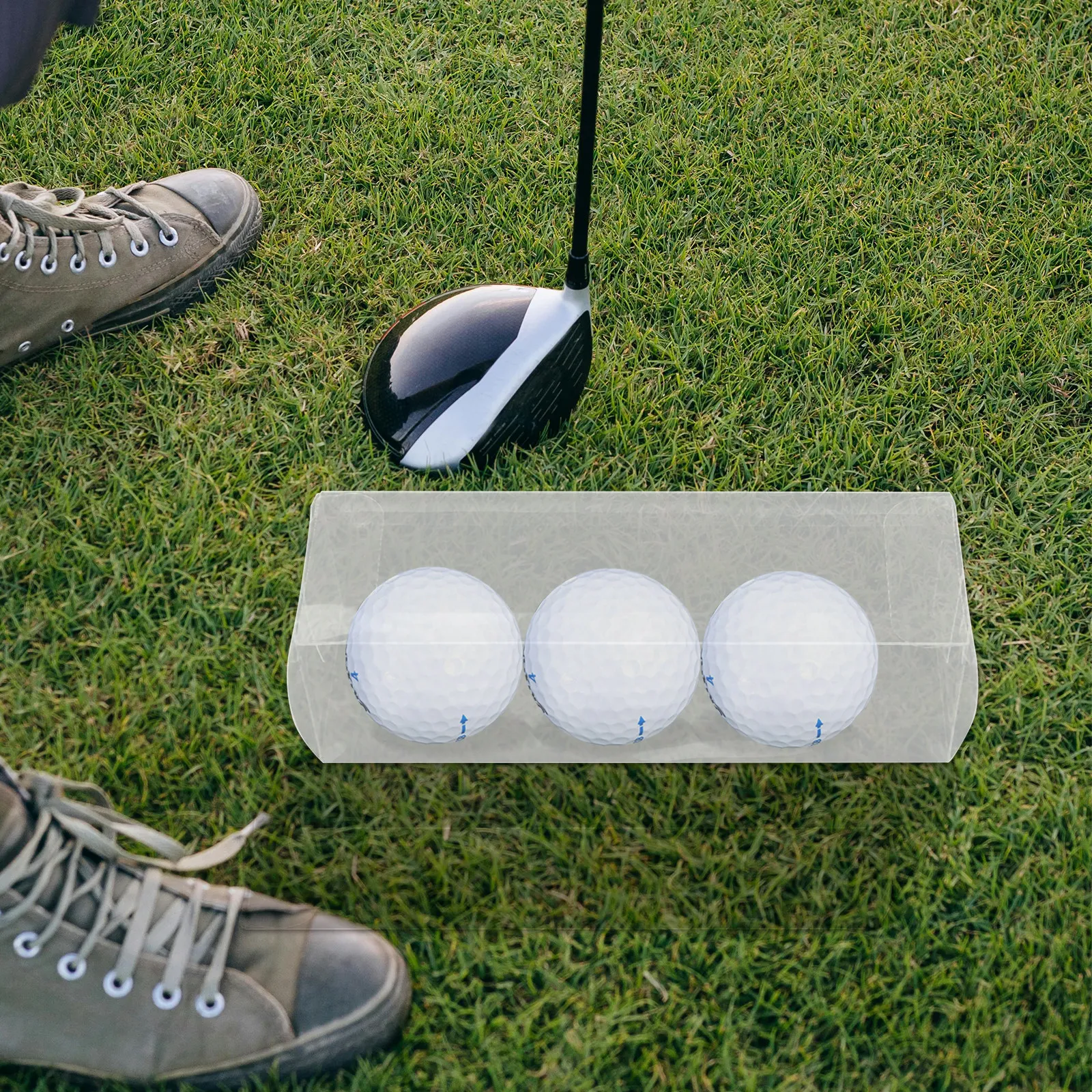 2Pcs Transparent Pe Golf Ball Storage Container Clear Plastic Display Box Holds 3 Balls Per Unit Portable Golf Ball Case Outdoor