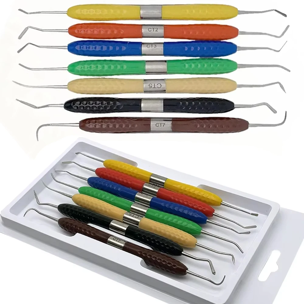 

Dental Resin Filler Kit Aesthetic Restoration Composite Tools with Silicone Handle for Dentist Lab LM Resin Knife
