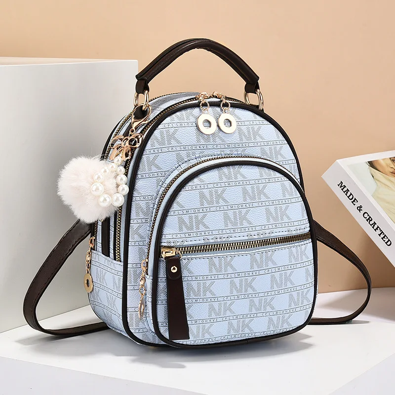 Luxury Brand Designer Women's Backpack Fashion Versatile Single Shoulder Crossbody Bag Large Capacity Leisure Travel Backpack