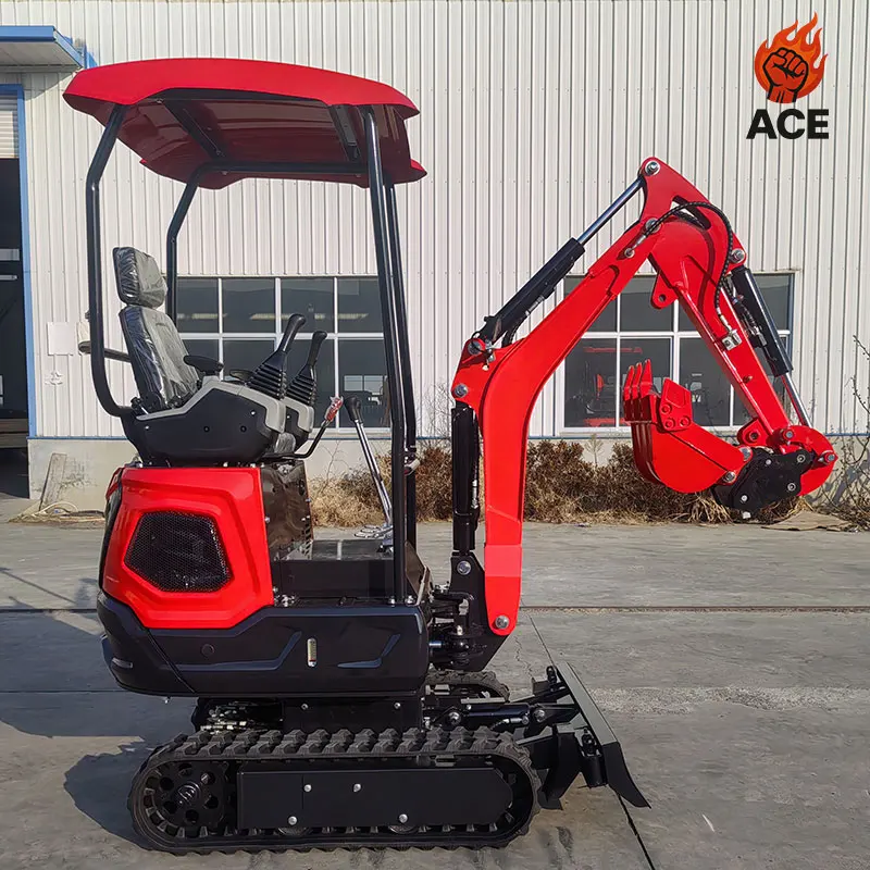 Mini escavatori personalizzati da 1,2 tonnellate Ce Epa Micro Digger motore Kubota Mini escavatore con controllo pilota