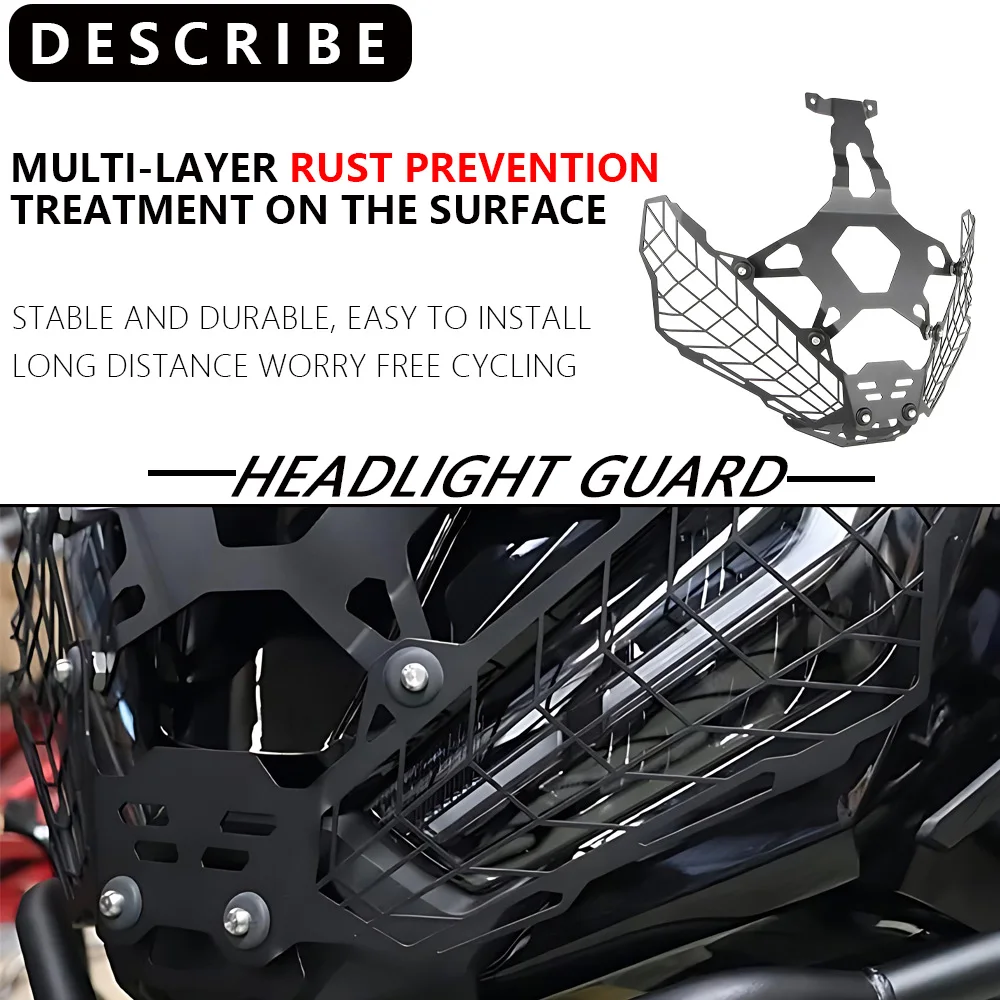 

MTKRACING for HONDA XADV 750 2021 2023 2024 Motorcycle front headlight grille light shield net protector