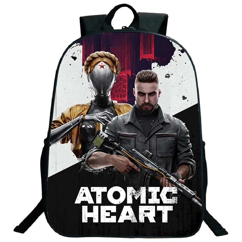 

16 Inch Backpack 3D Game Atomic Heart Prints School Bags for Boys Girls Primary Students Schoolbag Teenager Travel Backpack Male